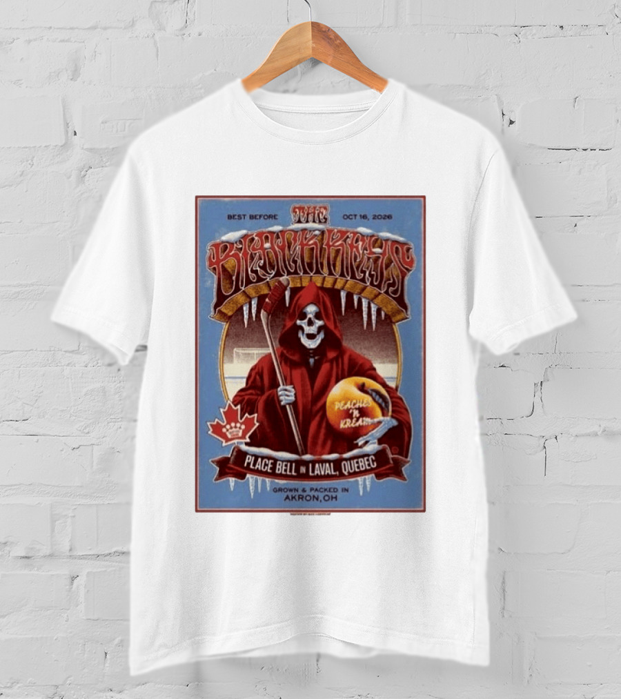 The Black Keys Place Bell Laval Quebec 2026 Max Looffler Peaches N Kream World Tour October 16 2026 T-Shirt