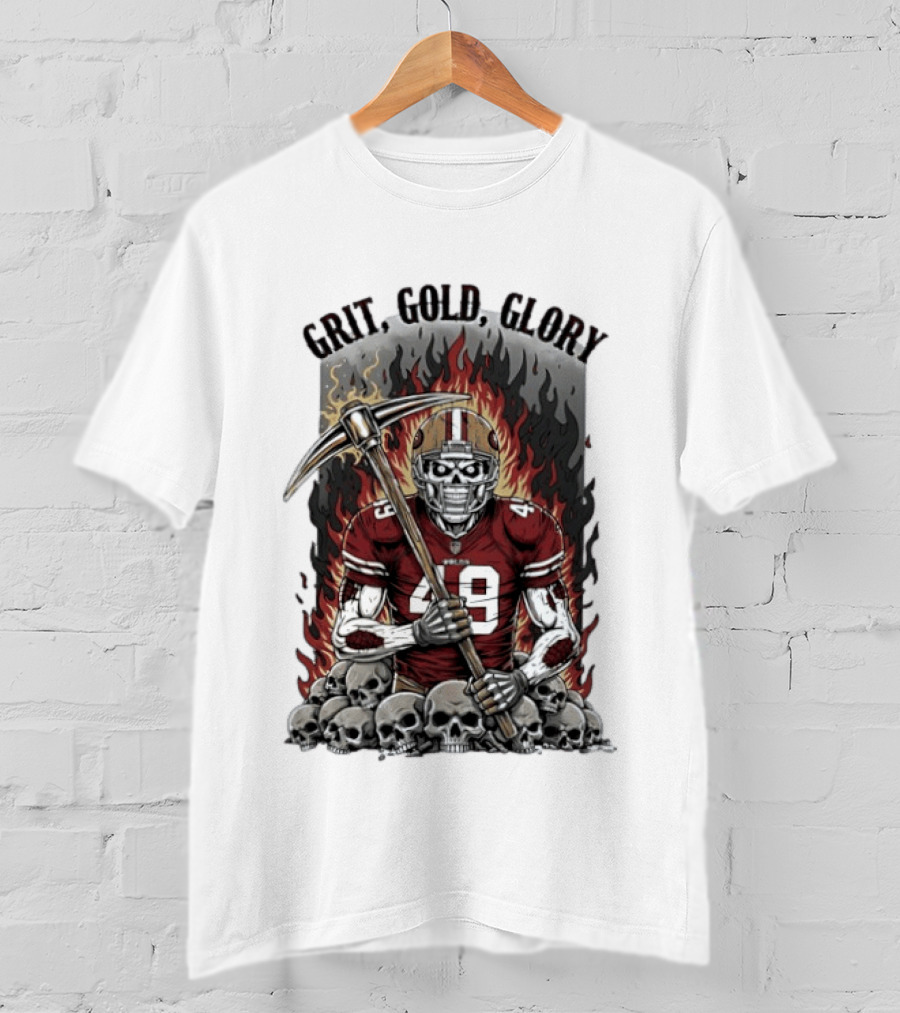 Grit Gold Glory San Francisco 49ers Zombie 49 T-Shirt
