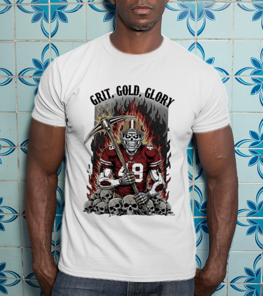 Grit Gold Glory San Francisco 49ers Zombie 49 T-Shirt
