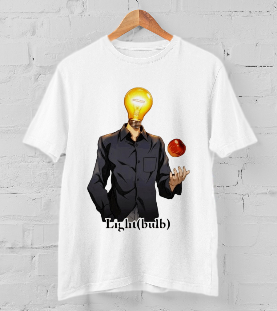 Yagami Raito Lightbulb Apple Interaction T-Shirt