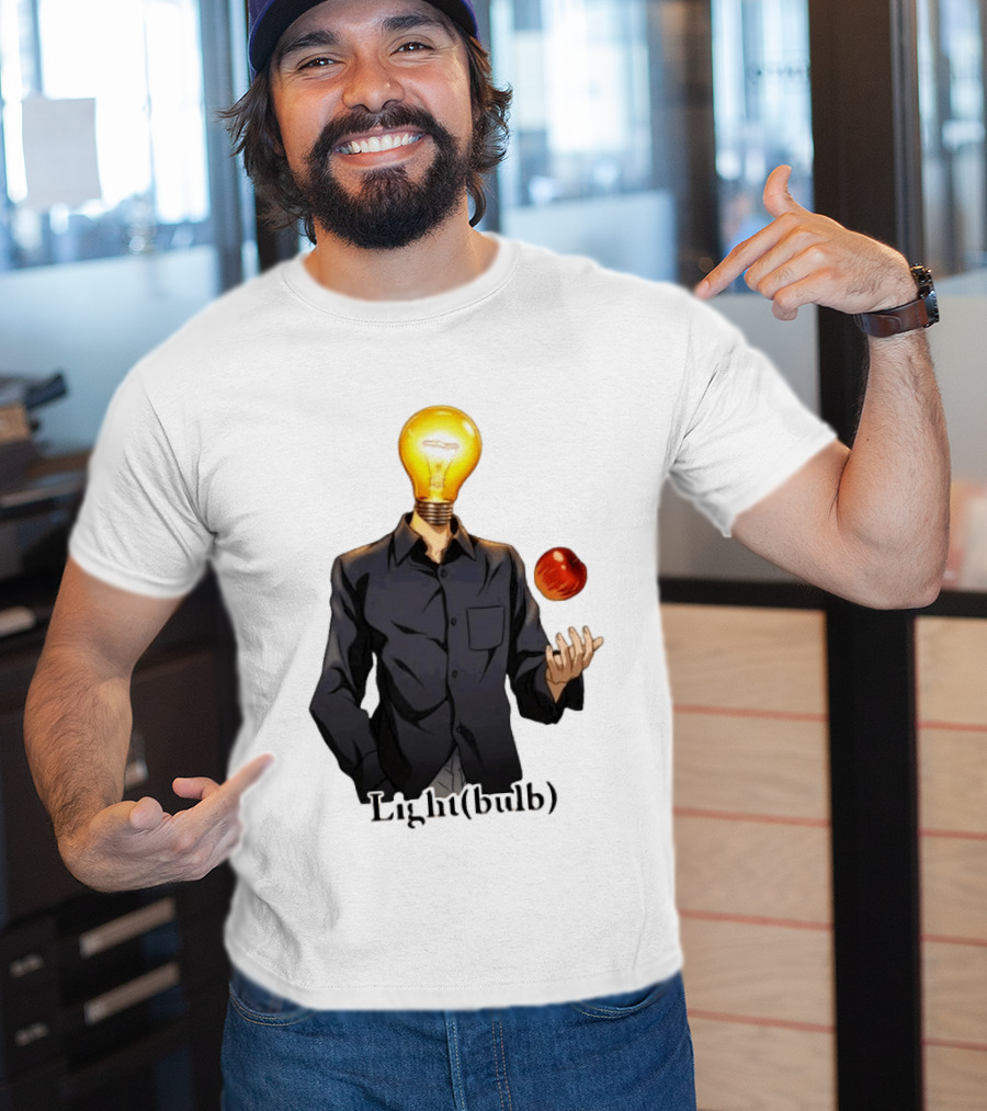 Yagami Raito Lightbulb Apple Interaction T-Shirt