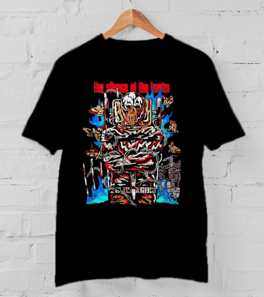 Warren Lotas The Silence Of The Lambs Masked Figure Restraint Flames T-Shirt