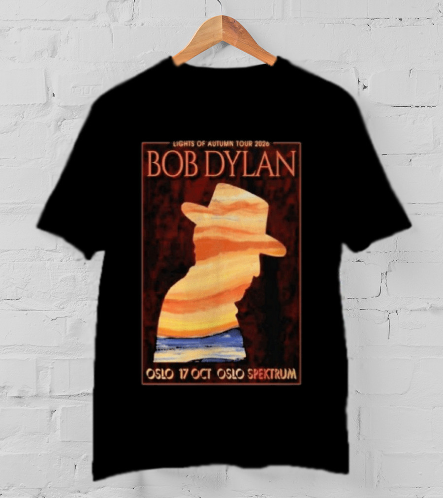 Bob Dylan Lights Of Autumn Tour 2026 Oslo Spektrum October 17 T-Shirt