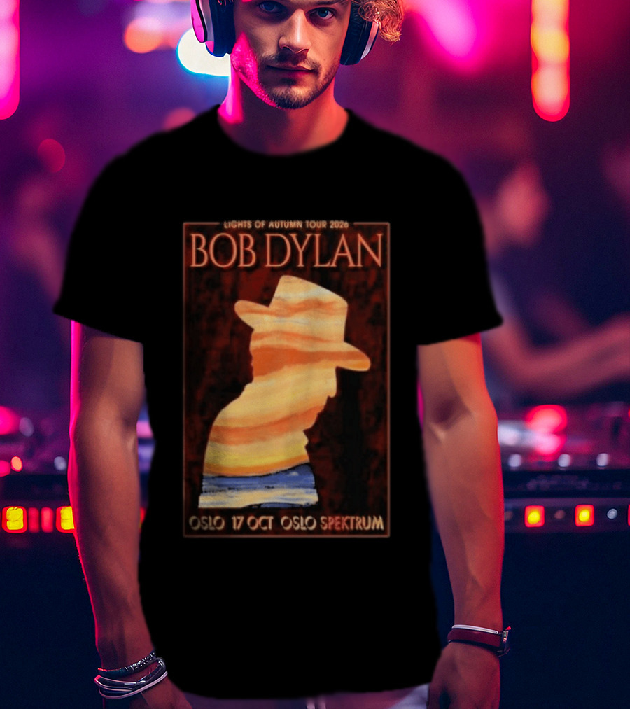 Bob Dylan Lights Of Autumn Tour 2026 Oslo Spektrum October 17 T-Shirt