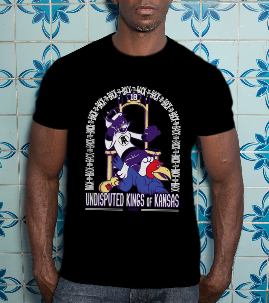 Kansas Jayhawks Kansas State Wildcats Back To Back Undisputed Kings Of Kansas T-Shirt