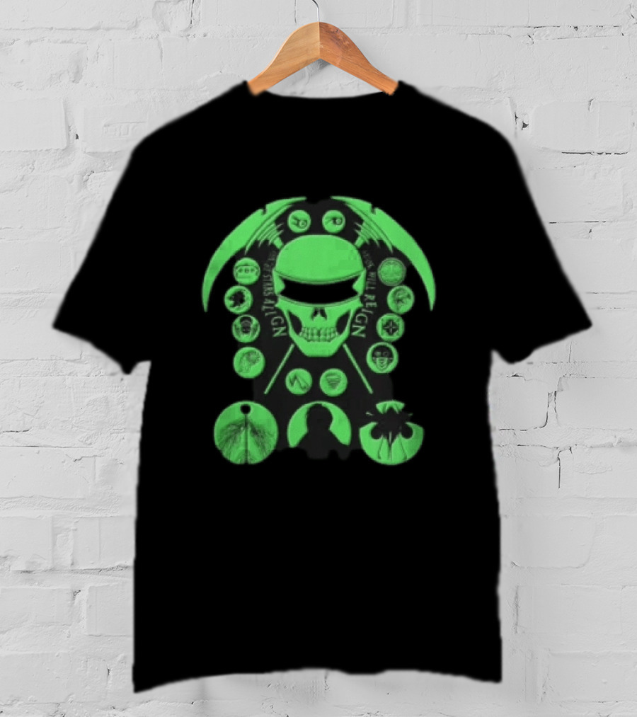 Mayor Will Reign Skull Stars Align Green T-Shirt