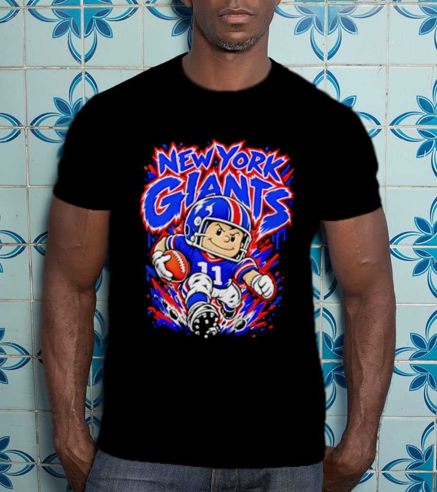 New York Giants Cartoon Player Number 11 Football NFL T-Shirt