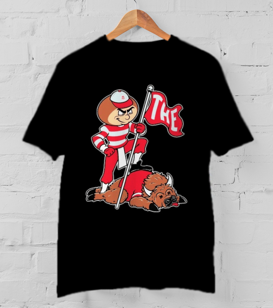 Ohio State Buckeyes Brutus Mascot Dominates Indiana Hoosiers Rivalry Victory T-Shirt