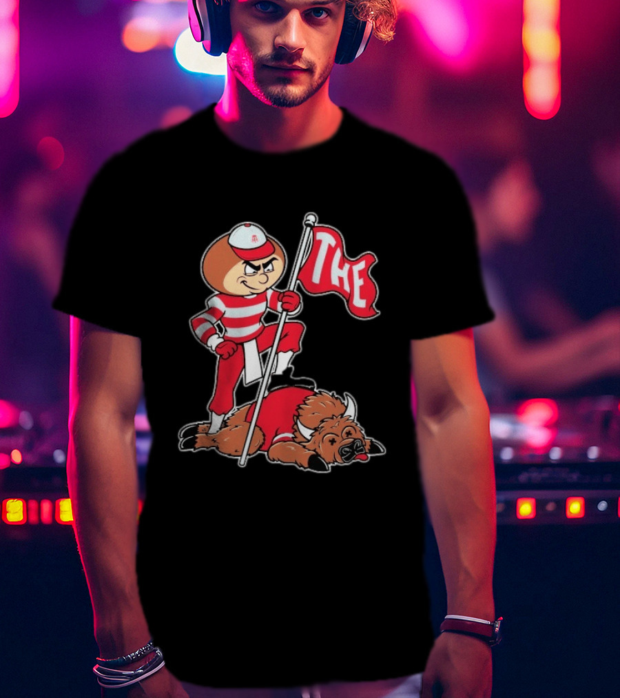 Ohio State Buckeyes Brutus Mascot Dominates Indiana Hoosiers Rivalry Victory T-Shirt