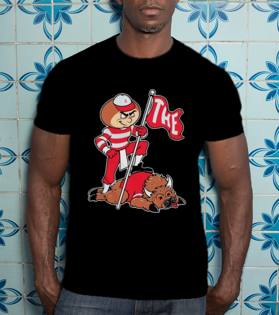 Ohio State Buckeyes Brutus Mascot Dominates Indiana Hoosiers Rivalry Victory T-Shirt