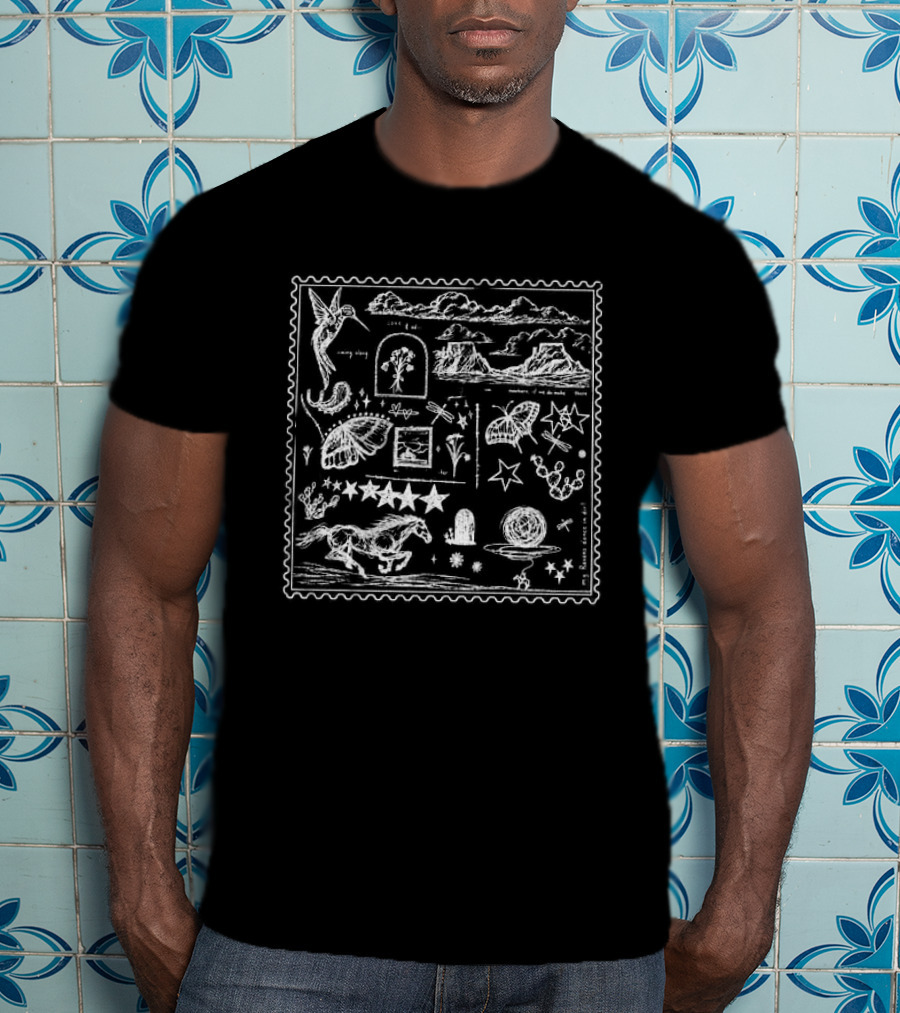 Original Avery Anna Blood Runs Thicker Tour 2026 Love And Adventure Butterfly Horse Stars Scenic Border T-Shirt