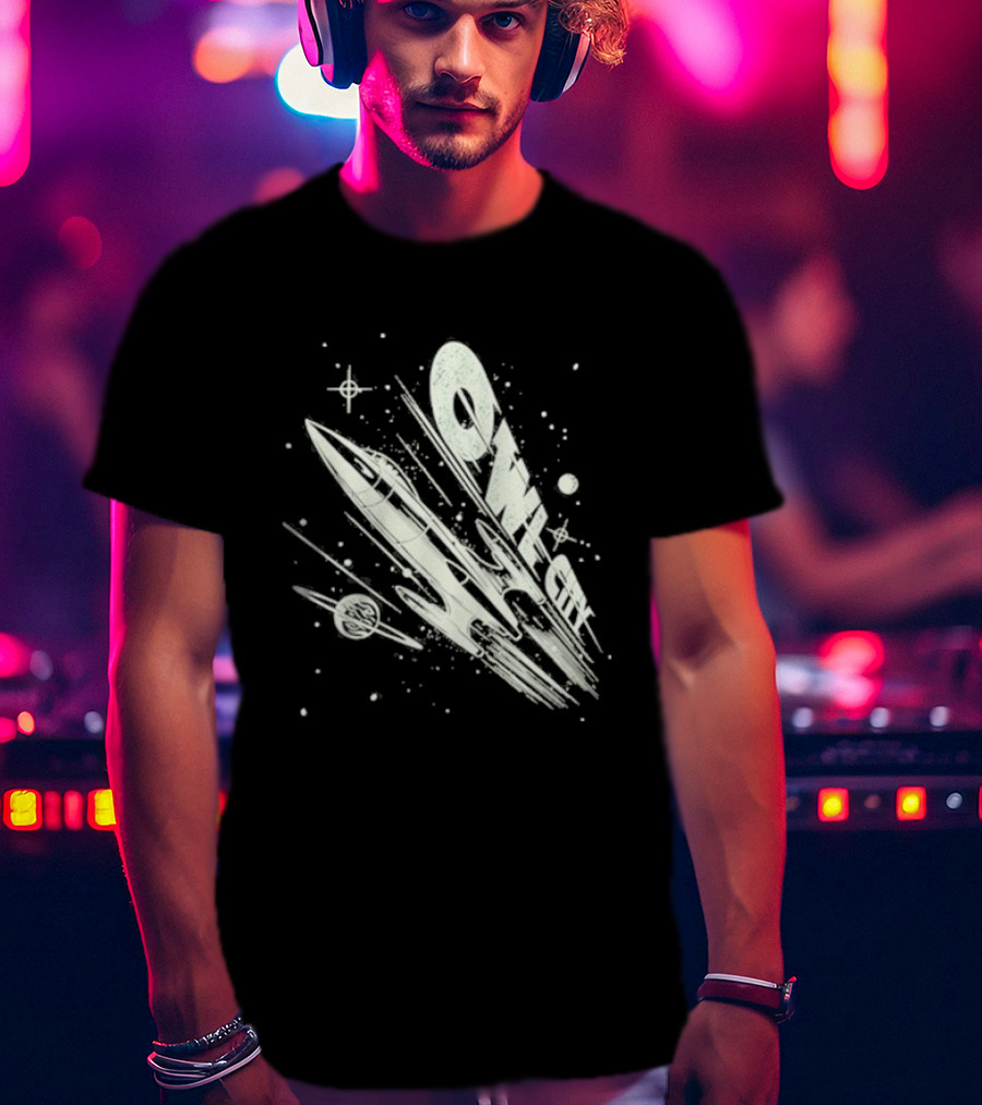 Owl City Rocket Neon Starry Space Adventure T-Shirt