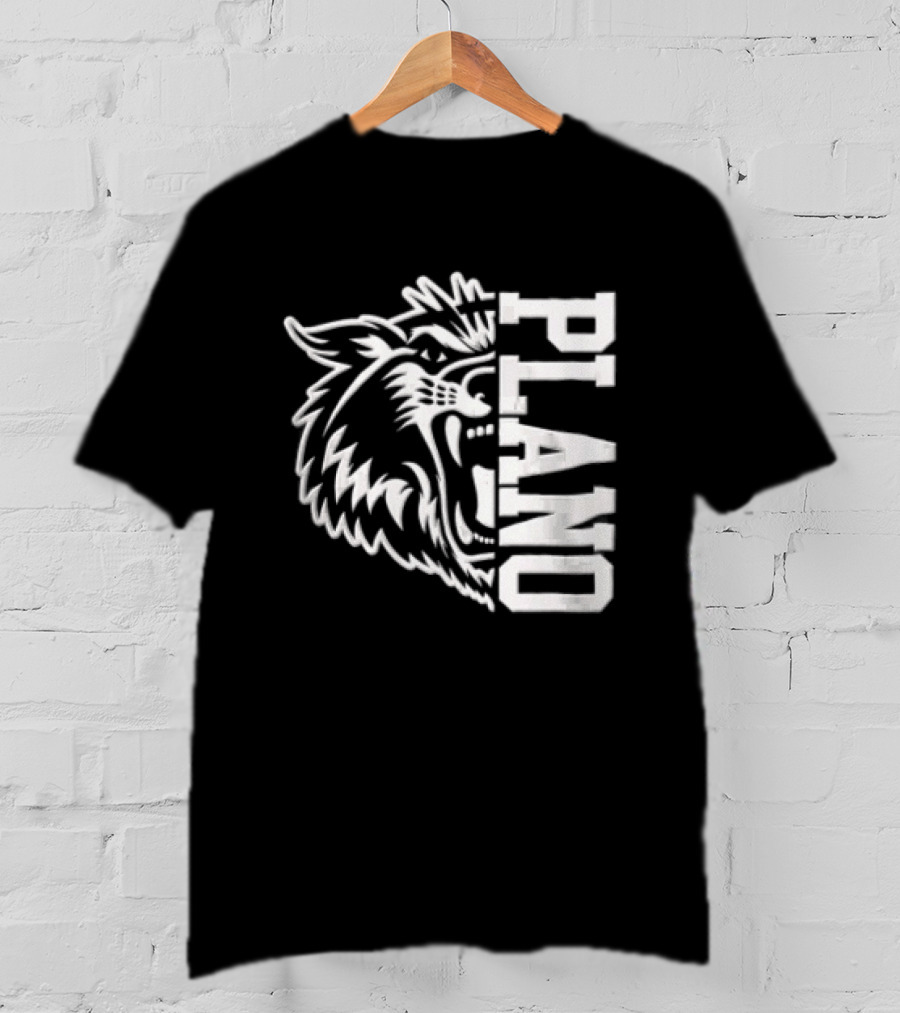 Plano Wildcats Split Face Team Spirit T-Shirt