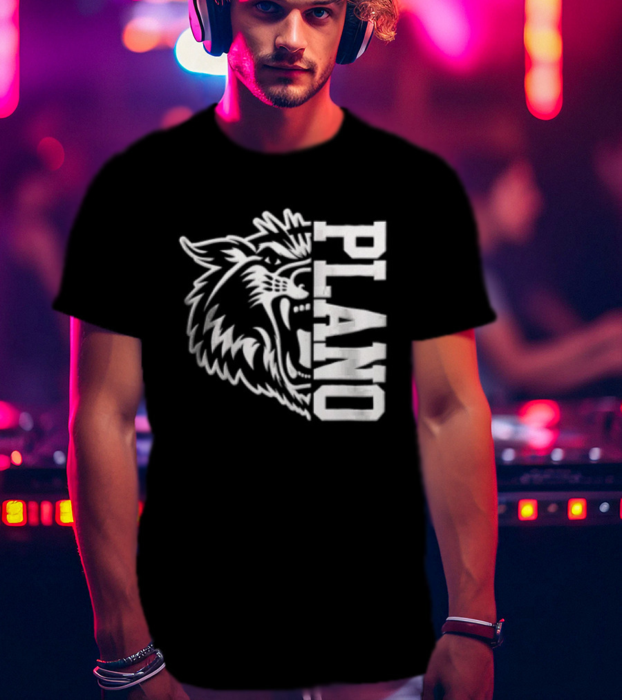 Plano Wildcats Split Face Team Spirit T-Shirt