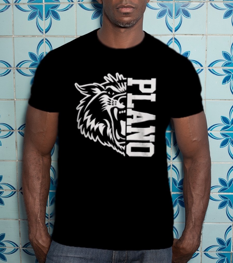 Plano Wildcats Split Face Team Spirit T-Shirt