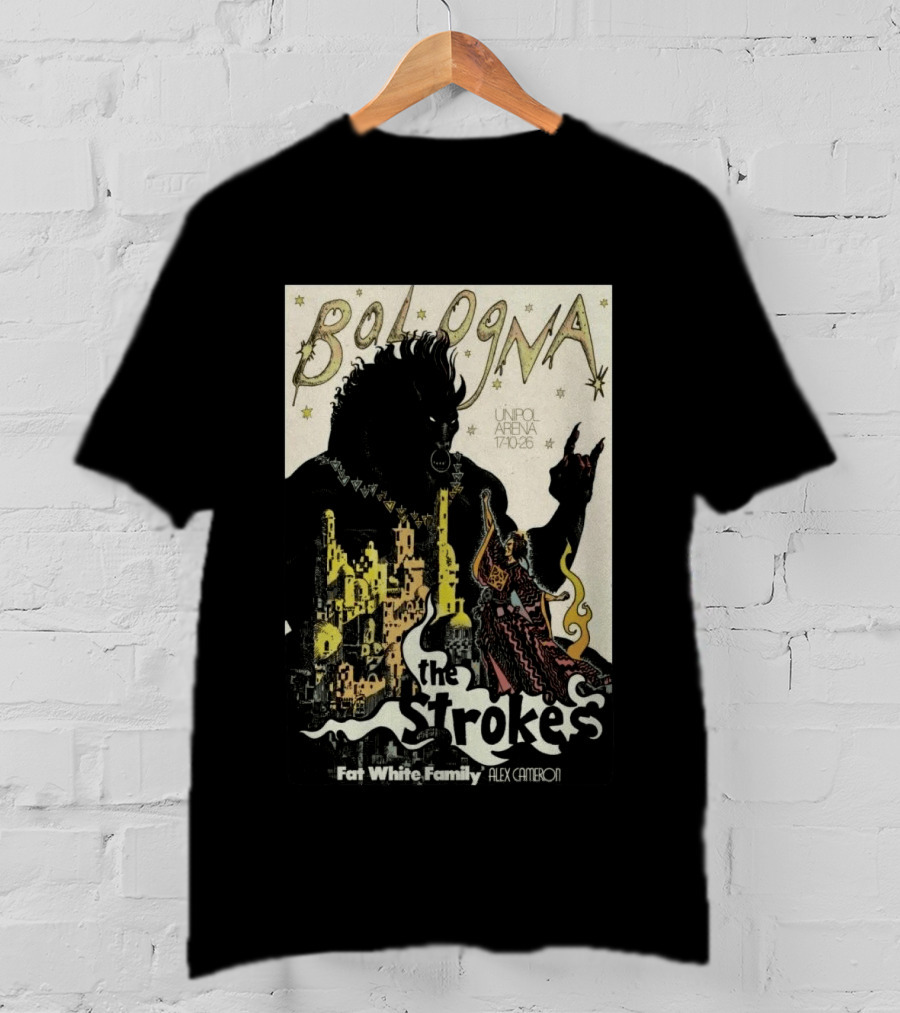 Bologna Concert The Strokes Unipol Arena 10.17.26 Fat White Family Alex Cameron T-Shirt