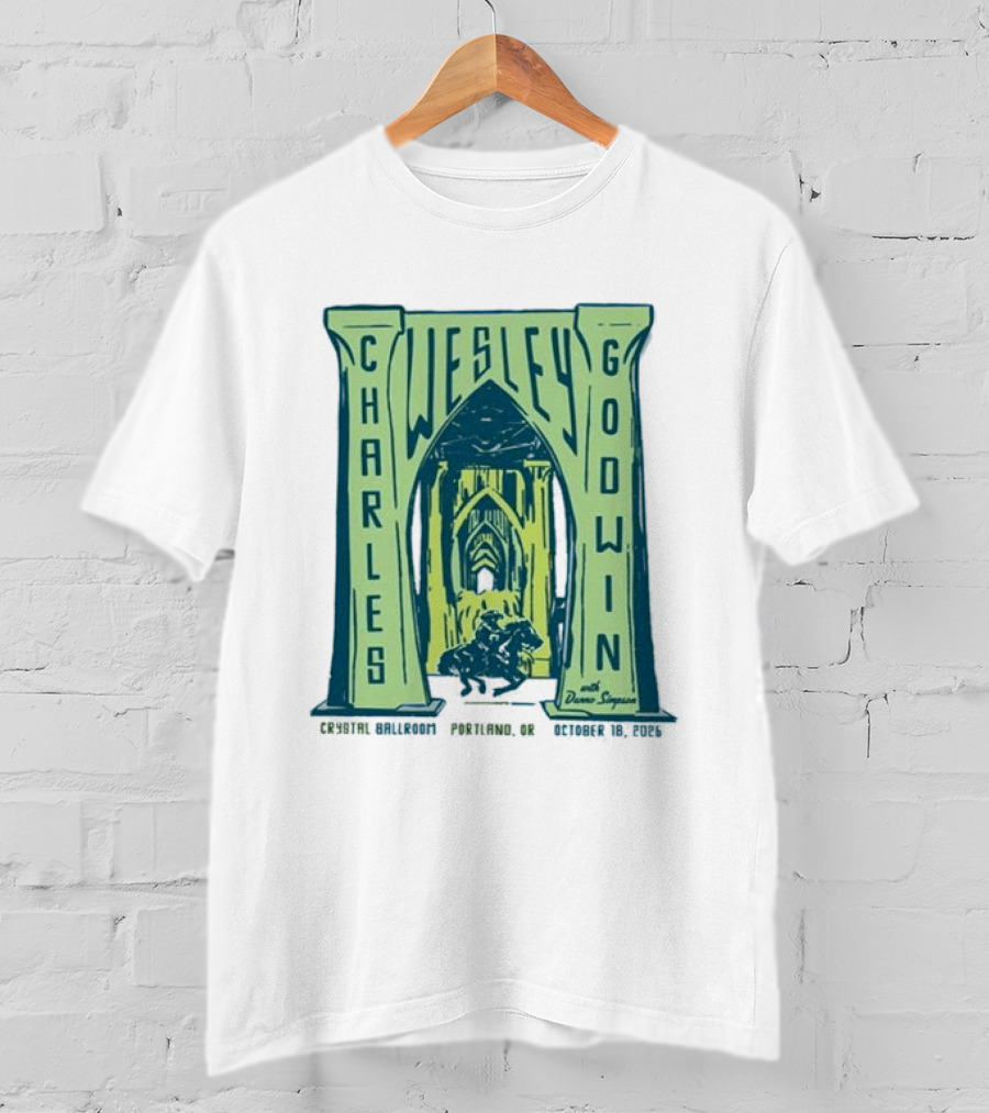 Charles Wesley Godwin With Danno Simpson Crystal Ballroom Portland OR October 18 2026 T-Shirt