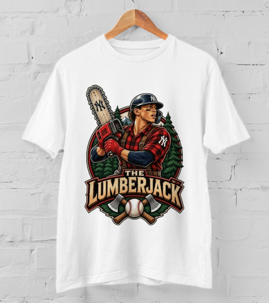 Giancarlo Stanton New York Yankees The Lumberjack Chainsaw Baseball Player T-Shirt