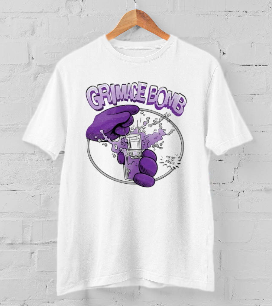 Grimace Bomb Grimace Shot Purple Explosion T-Shirt