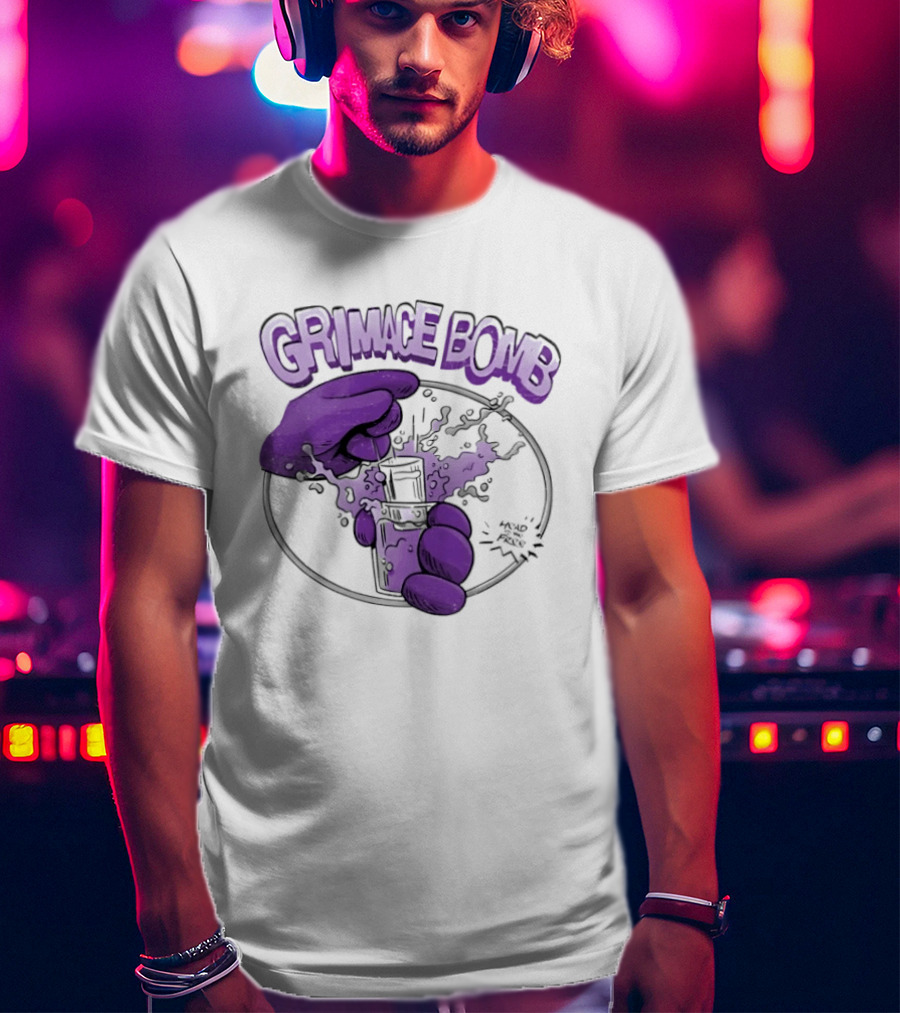 Grimace Bomb Grimace Shot Purple Explosion T-Shirt