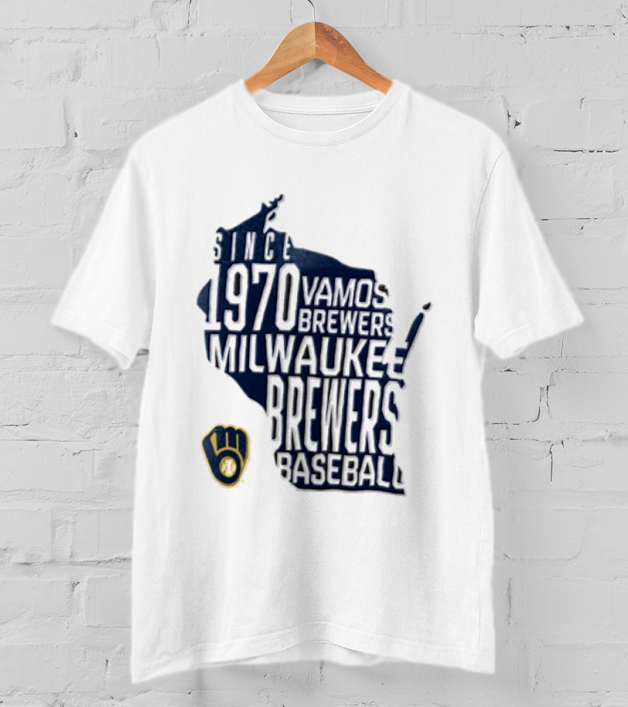 Milwaukee Brewers Since 1970 Vamos Brewers Baseball T-Shirt