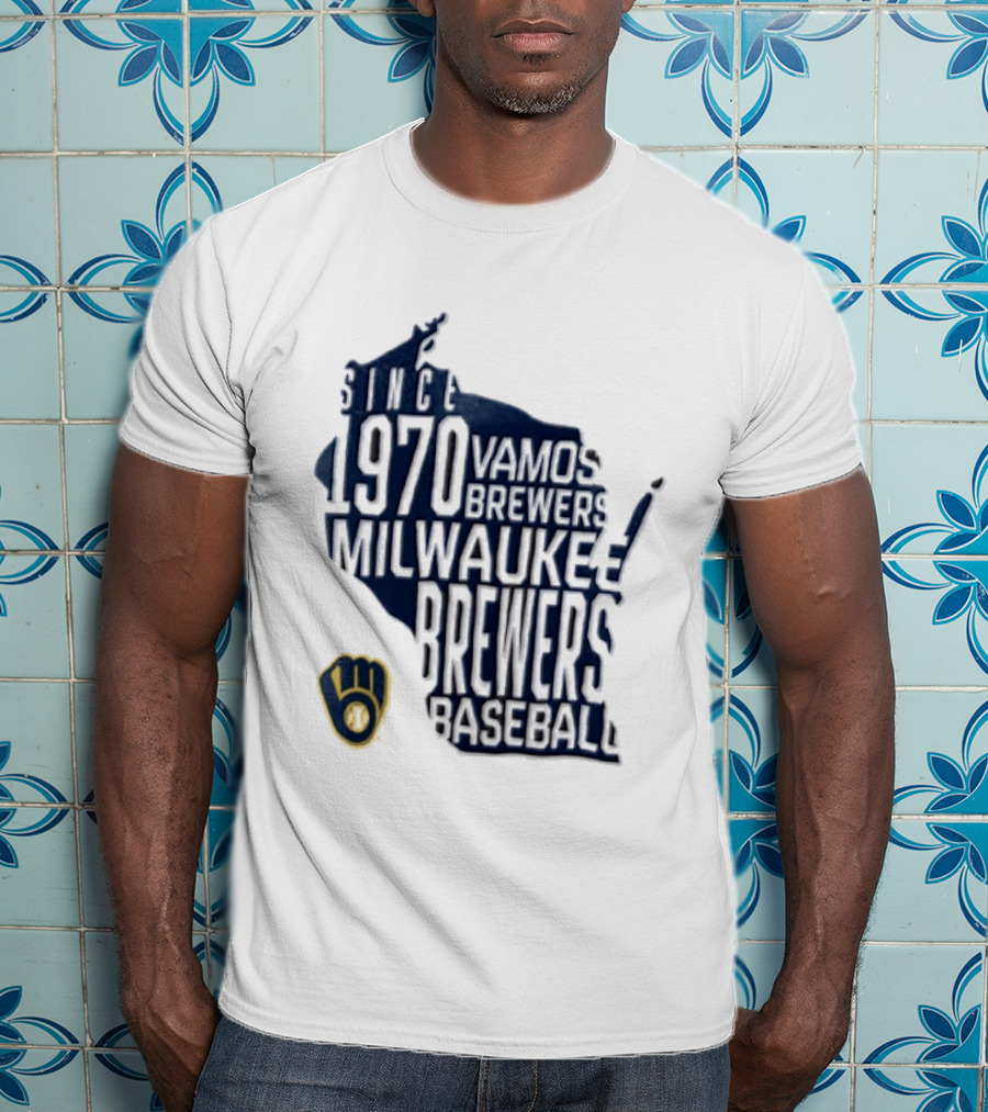 Milwaukee Brewers Since 1970 Vamos Brewers Baseball T-Shirt