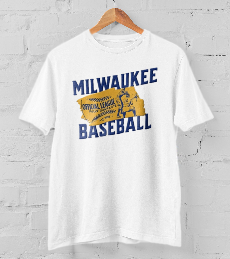 Milwaukee Baseball Official League Fully Guaranteed Pitching Catching T-Shirt