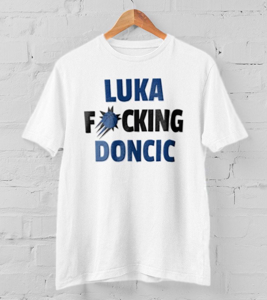 Luka Doncic Mustang Basketball Player Silhouette F**king Doncic T-Shirt