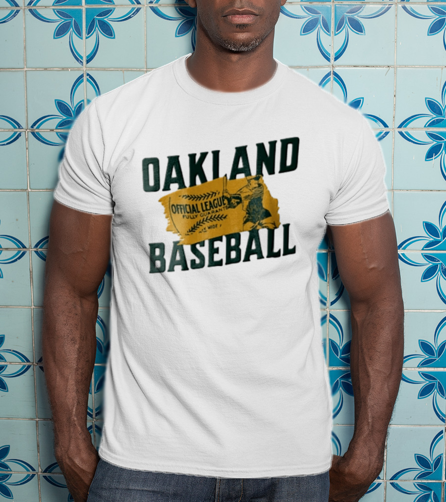 Oakland Baseball Official League Batter Swinging T-Shirt