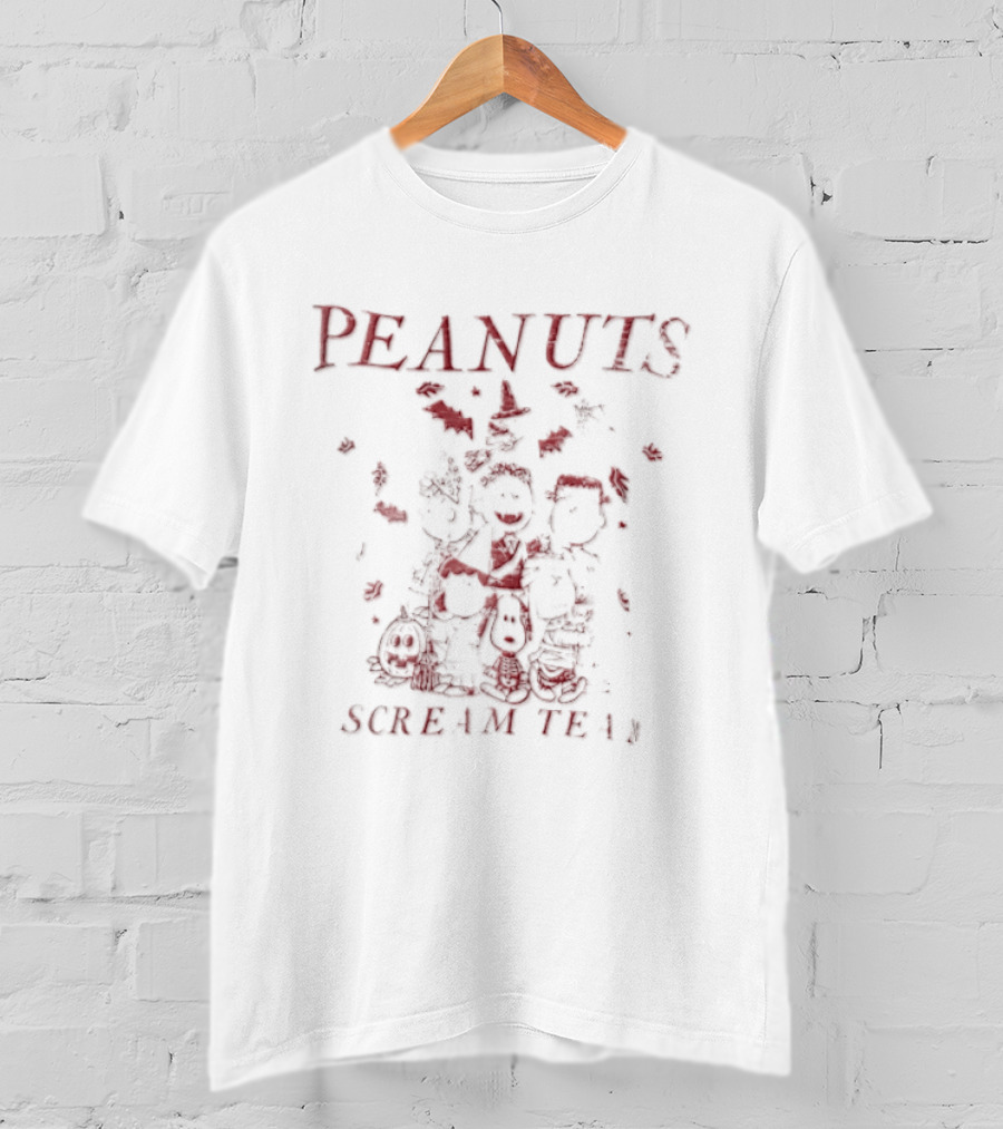 Peanuts Scream Team Halloween Costume Cartoon Characters T-Shirt
