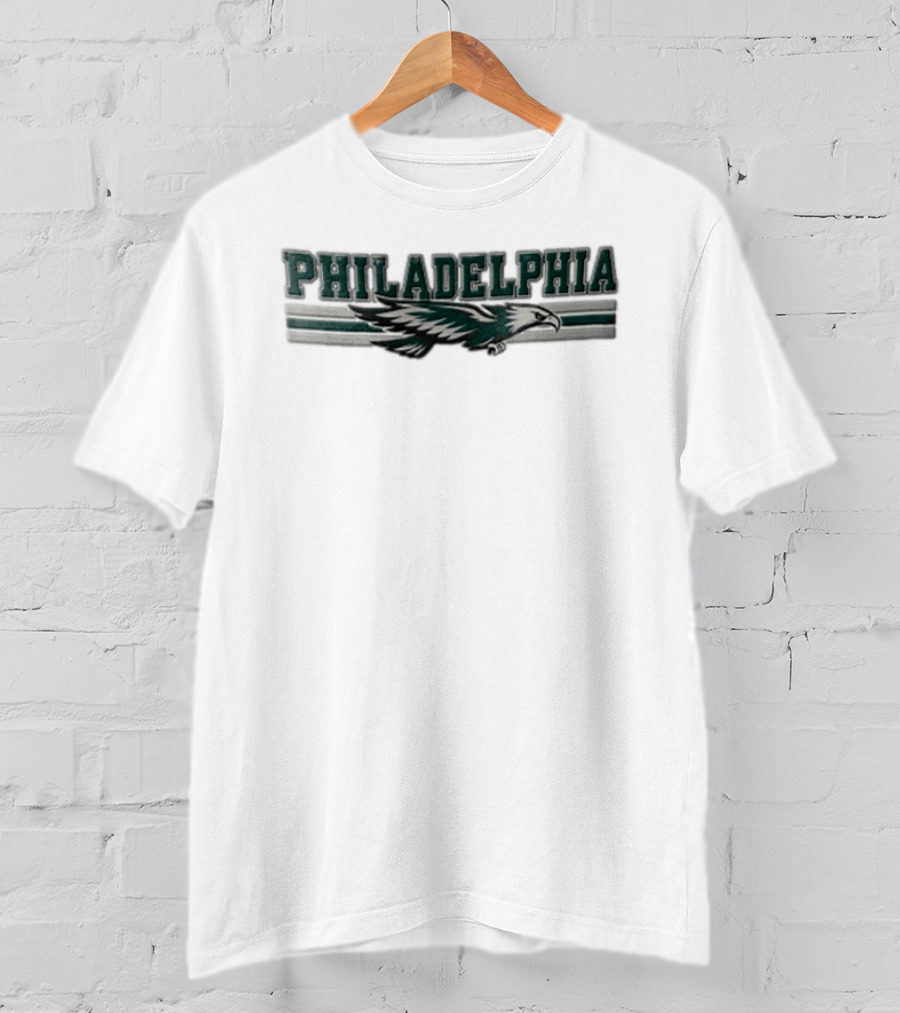 Philadelphia Eagles Flying Eagle Horizontal Stripes T-Shirt