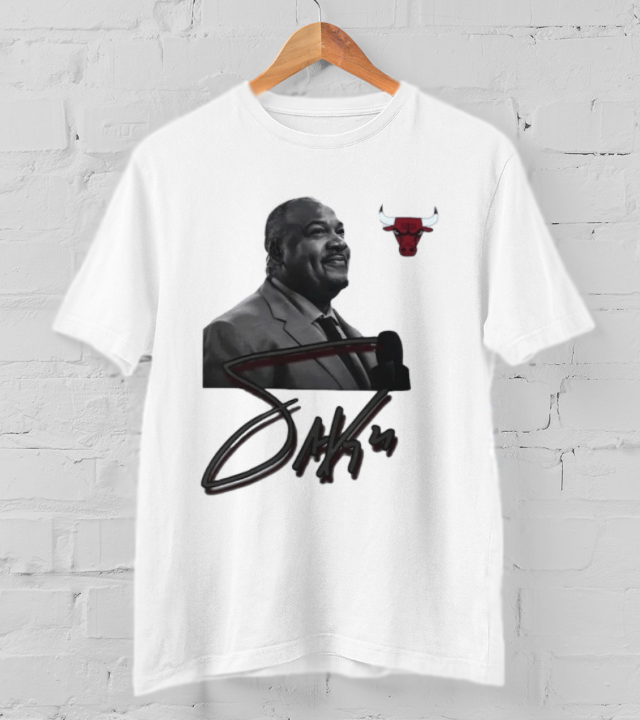 Stacey King Chicago Bulls Autograph T-Shirt