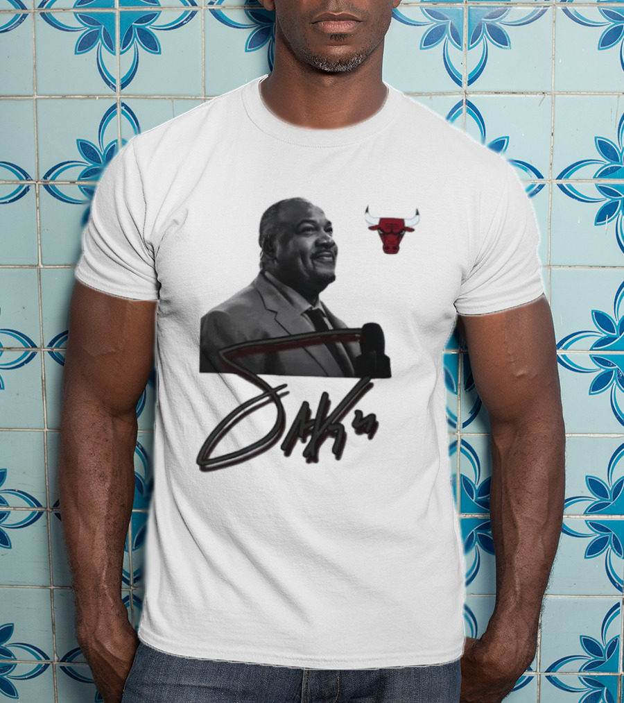 Stacey King Chicago Bulls Autograph T-Shirt