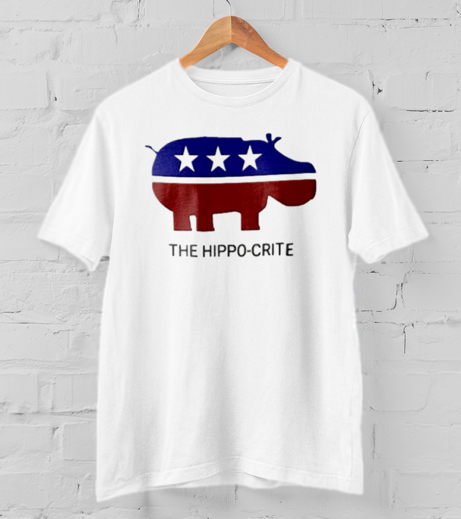 The Hippo Crite Hippo Red White Blue Stars T-Shirt