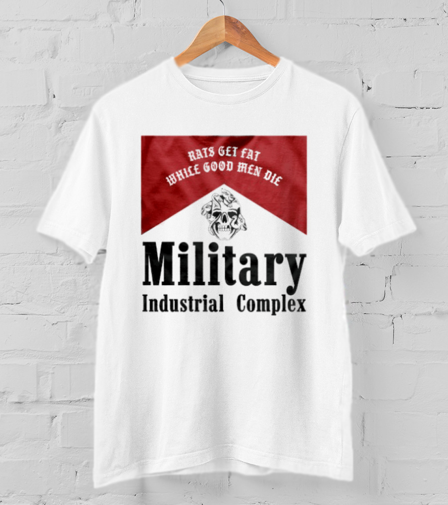 White Good Men Die Military Industrial Complex Rats T-Shirt