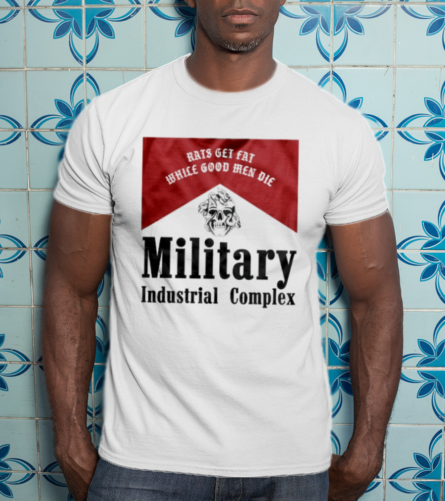 White Good Men Die Military Industrial Complex Rats T-Shirt