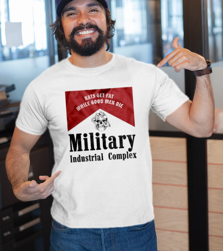 White Good Men Die Military Industrial Complex Rats T-Shirt