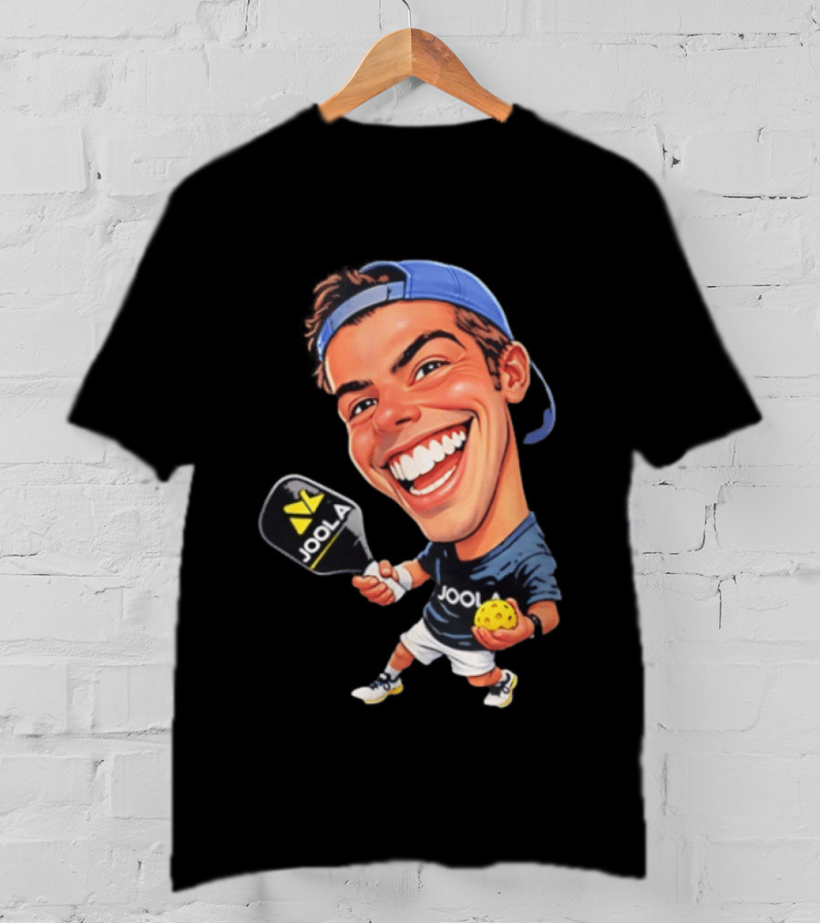 Ben Johns Pickleball Caricature Joola Paddle Cap T-Shirt
