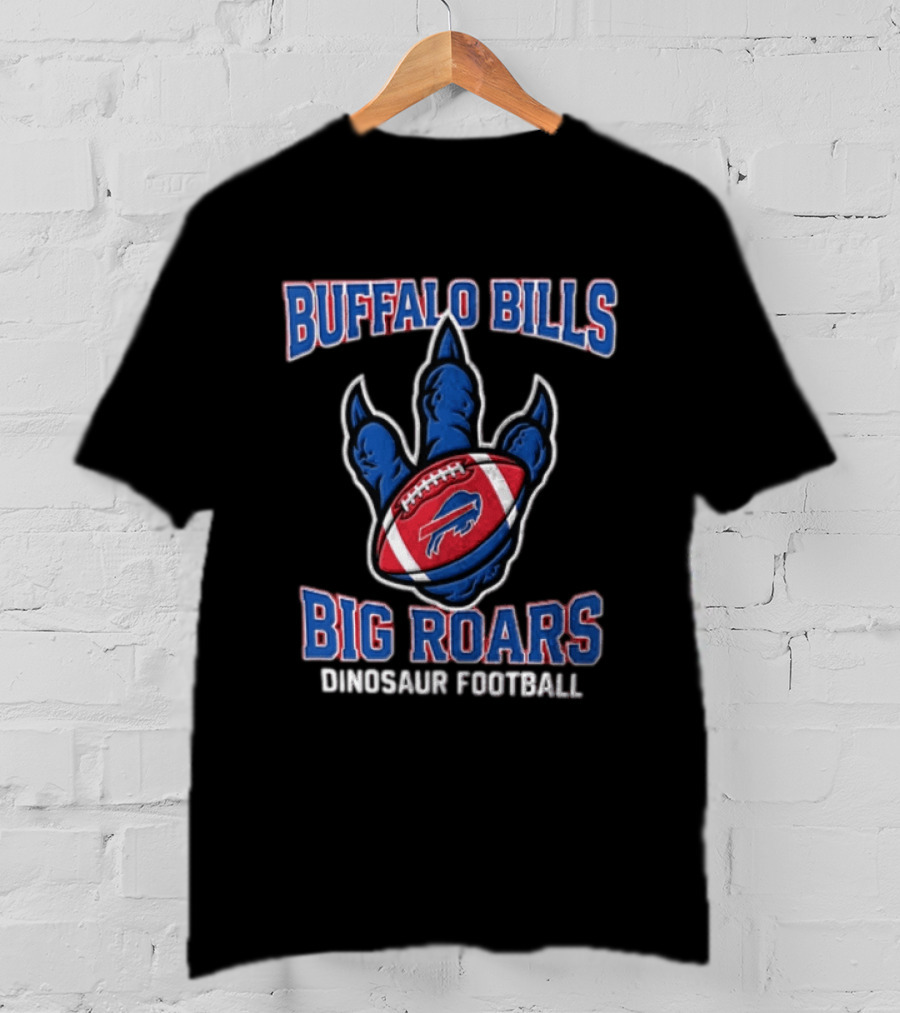 Buffalo Bills Dinosaur Football Big Roars Triceratops Football T-Shirt