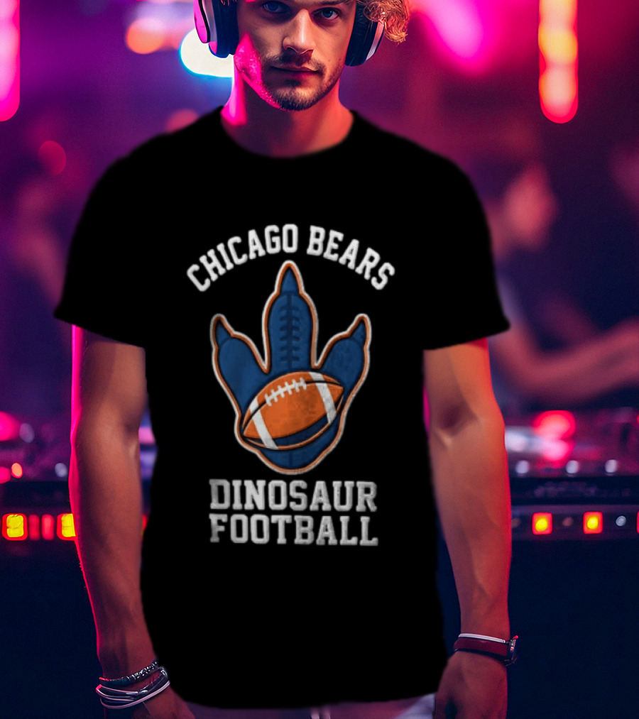 Chicago Bears Dinosaur Football Big Roars Malik Muhammad T-Shirt