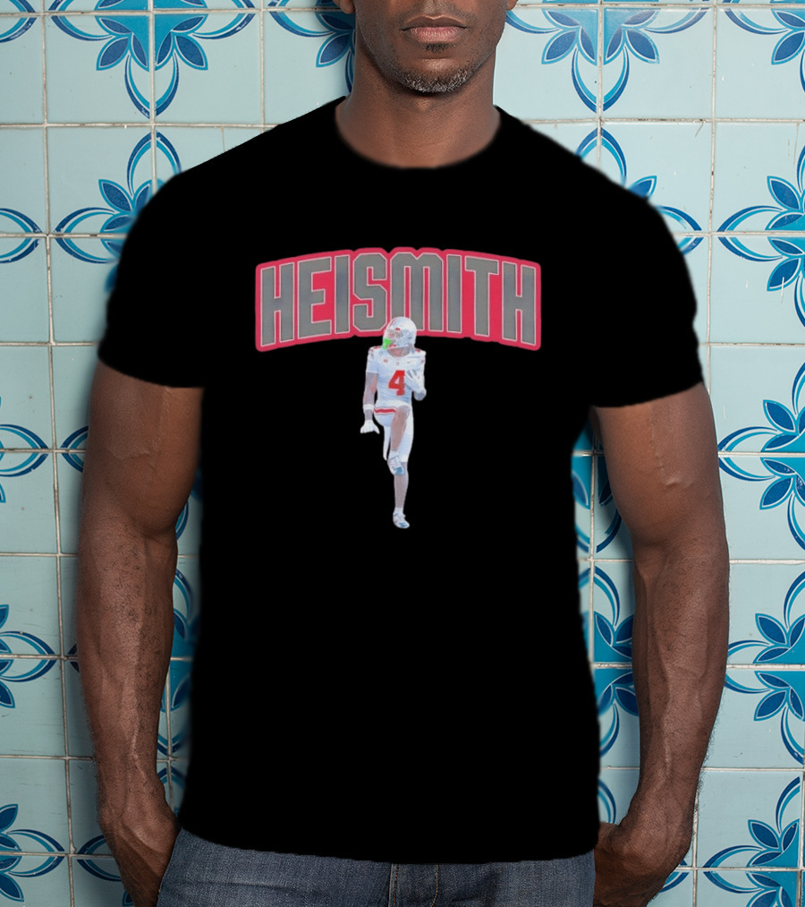 Emeka Egbuka Ohio State Buckeyes Heismith 4 Football T-Shirt
