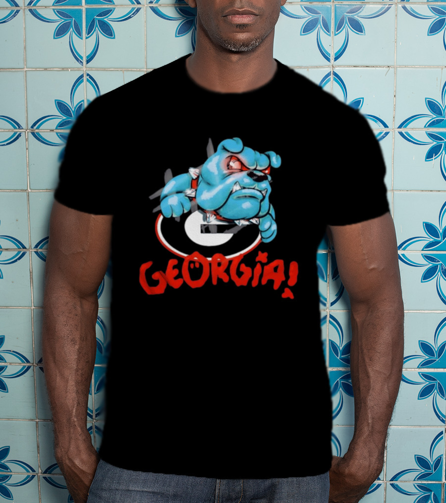 Georgia Bulldogs Spiked Bulldog Halloween UGA G T-Shirt