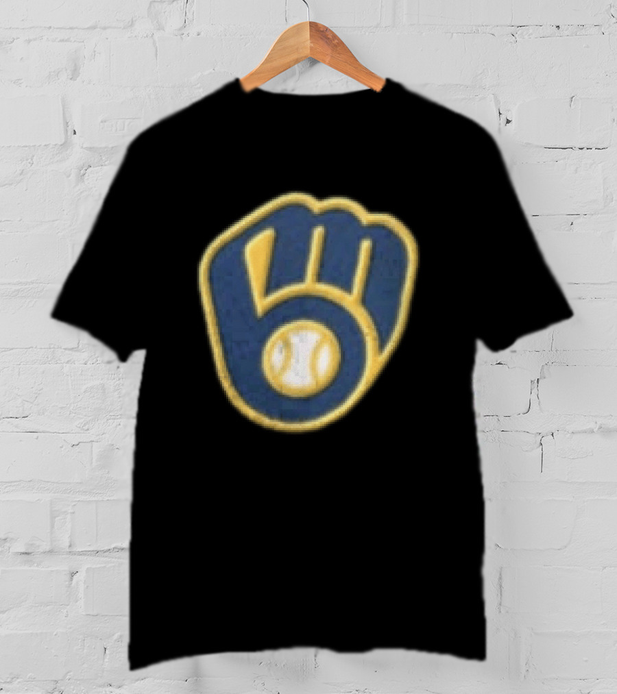 Men's Black Milwaukee Brewers Retro Mitt Symbol In Good Graces T-Shirt