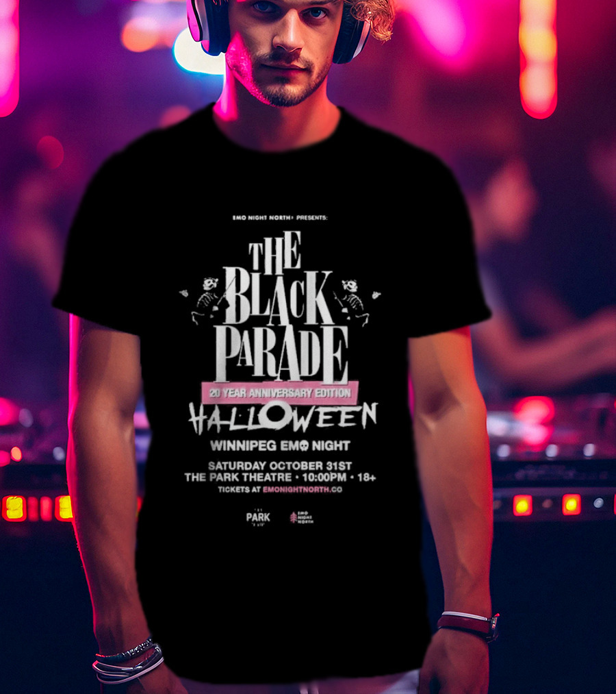 The Black Parade 20 Year Anniversary Edition Halloween The Park Theatre Oct 31st 2026 Vancouver EMO Night T-Shirt