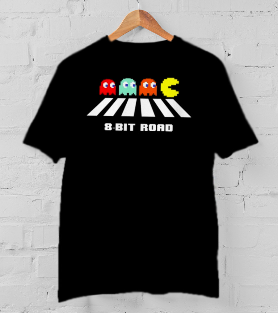 Pac Man Ghosts Abbey Road 8 Bit Retro Game T-Shirt