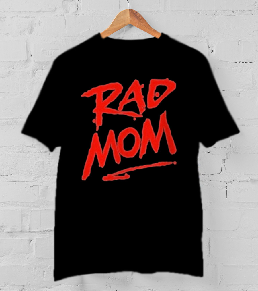 Rad Mom Retro Style Bold Red T-Shirt