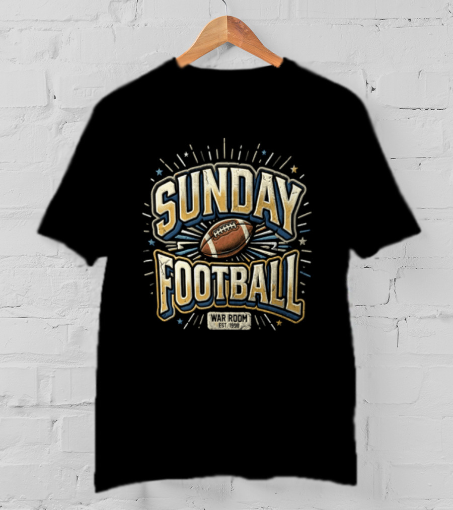 Sunday Football Game Day 1998 Football Helmet Explosion T-Shirt