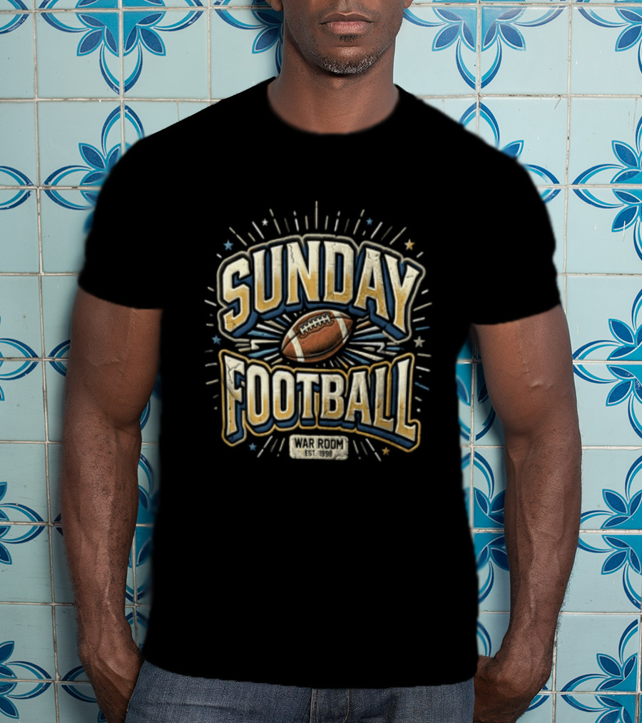 Sunday Football Game Day 1998 Football Helmet Explosion T-Shirt