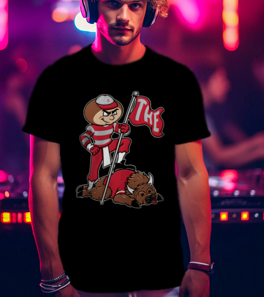 Ohio State Buckeyes Brutus Flag Rivalry T-Shirt