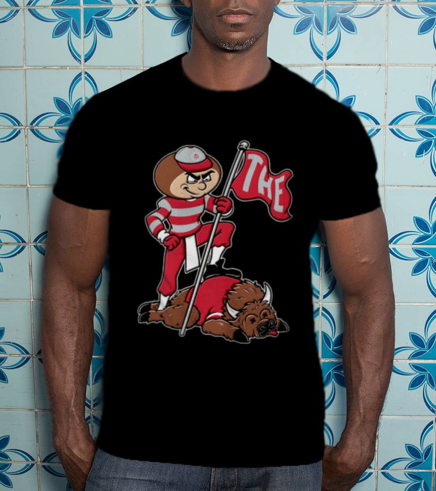 Ohio State Buckeyes Brutus Flag Rivalry T-Shirt
